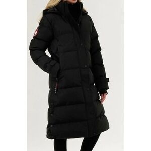 Canada Weather Gear X Long Quilted Maxi Parka Jacket Womens XL Black NWT